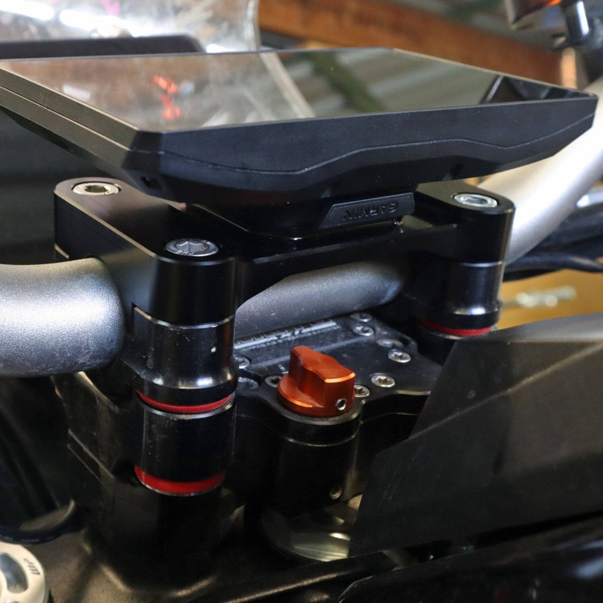 90mm APEX to AMPS GPS Bar Mount Upgrade Bar Clamp - KTM, Husqvarna, GasGas, Beta, Sherco Motocycle Steering Dampers MSC Moto 