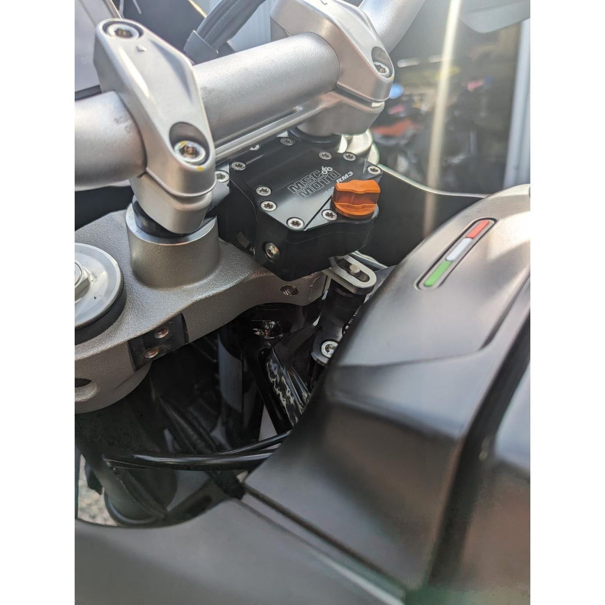 RM3 Steering Damper Kit Top Mount (RM30071) - Ducati DesertX Motocycle Steering Dampers LGP Powersports 