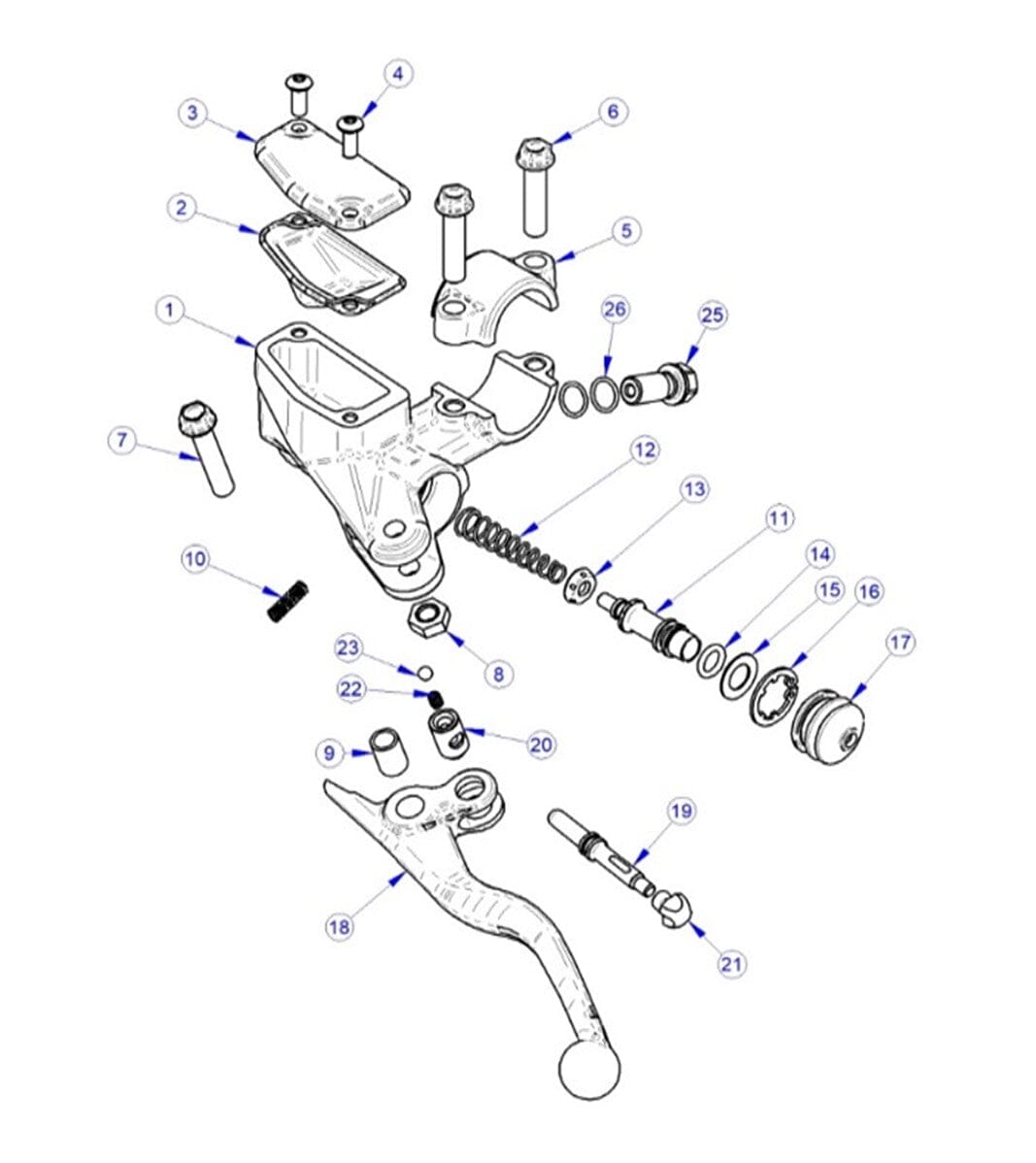 Volar Sport - Spare Parts for Racing Rear Brake Master Cylinder (11 mm) Brake Systems Volar Sport 
