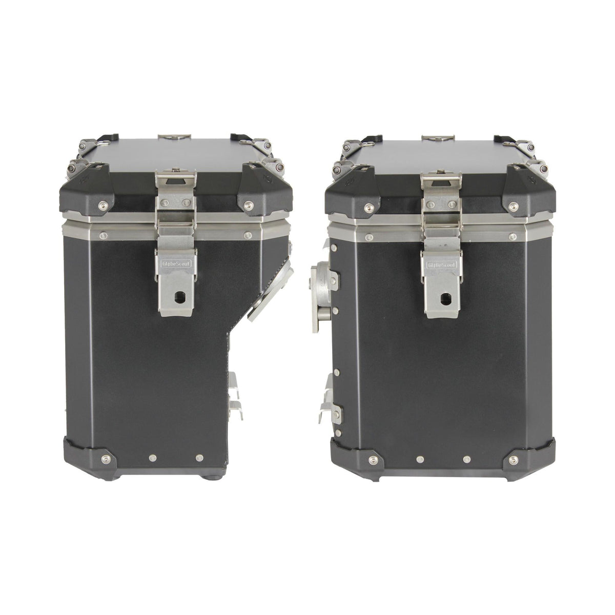 XPAN+ Aluminum Side Case Set, BMW R1200 LC Adventure (2014 - 2019) / R1250 GS Adventure (2019 - 2021) / F750 GS (2017 - 2021) / F850 GS (2019 - 2021), 2.02.01701, adventure bike luggage, adventure motorcycle panniers, aluminum side cases, BMW, BMW F750 GS, BMW F850 GS, BMW R1200  LC Adventure, BMW R1250 GS Adventure, GlobeScout motorcycle luggage, GlobeScout XPAN+, Side Case Sets, XPAN+, Side Case Sets - Imported and distributed in North &amp; South America by Lindeco Genuine Powersports - Premier Powersports E