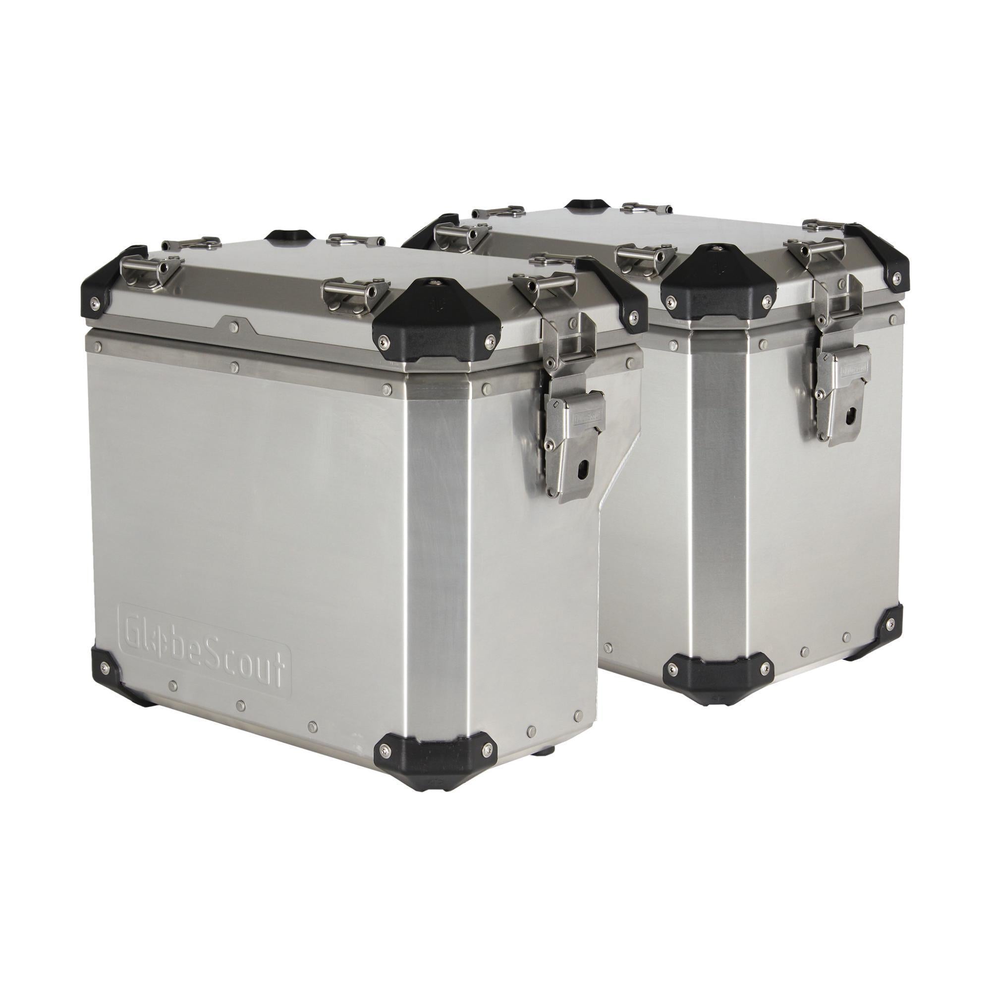 XPAN+ Aluminum Side Case Set, Honda CRF1000 L / CRF1100 L Africa Twin and Africa Twin ADV Sports ES (2016 - 2021), KTM 1290 Super Adventure (2021), 2.02.02301, adventure bike luggage, adventure motorcycle panniers, aluminum side cases, GlobeScout motorcycle luggage, GlobeScout XPAN+, Honda, Honda CRF1000 L Africa Twin, Honda CRF1000 L Africa Twin ADV Sports ES, Honda CRF1100 L Africa Twin, Honda CRF1100 L Africa Twin ADV Sports ES, KTM, KTM 1290 Super Adventure, Side Case Sets, XPAN+, Side Case Sets - Impor