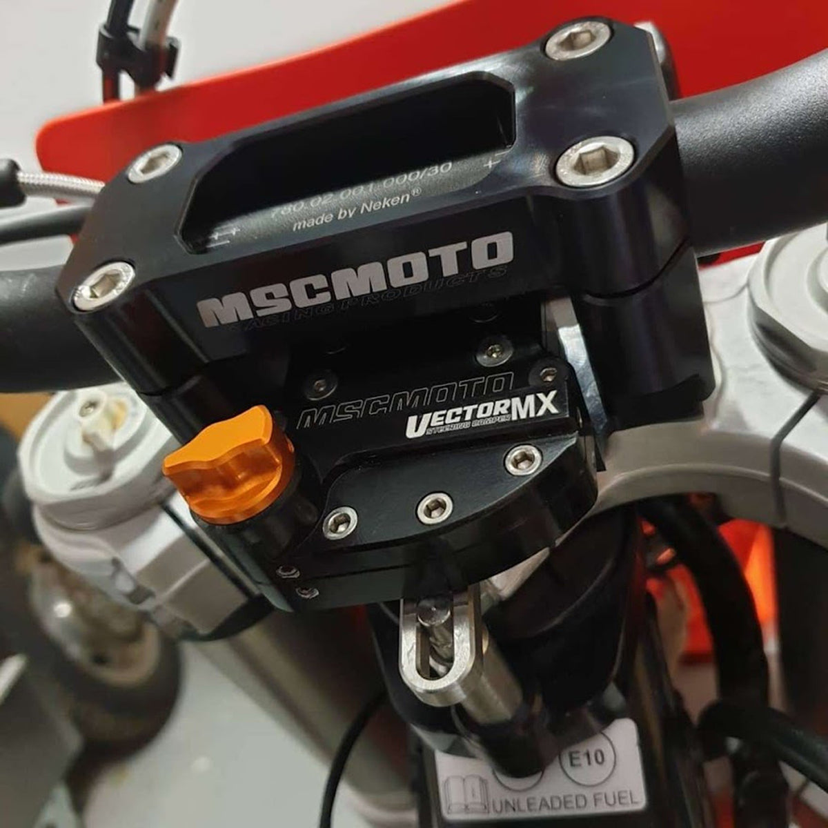 VectorMX Steering Damper Kit &quot;Down Under&quot; Mount (VEC0001) - GAS GAS (EC, MC) KTM (EXC, SXF) HUSQVARNA (TC, TE, FC, FE) HUSABERG (FE, FX, TE), VEC0001, Gas Gas MSC Moto, Husaberg MSC Moto, Husqvarna MSC Moto, KTM MSC Moto, vectormx, Steering Dampers - Imported and distributed in North &amp; South America by Lindeco Genuine Powersports - Premier Powersports Equipment and Accessories for Motorcycle Enthusiasts, Professional Riders and Dealers.