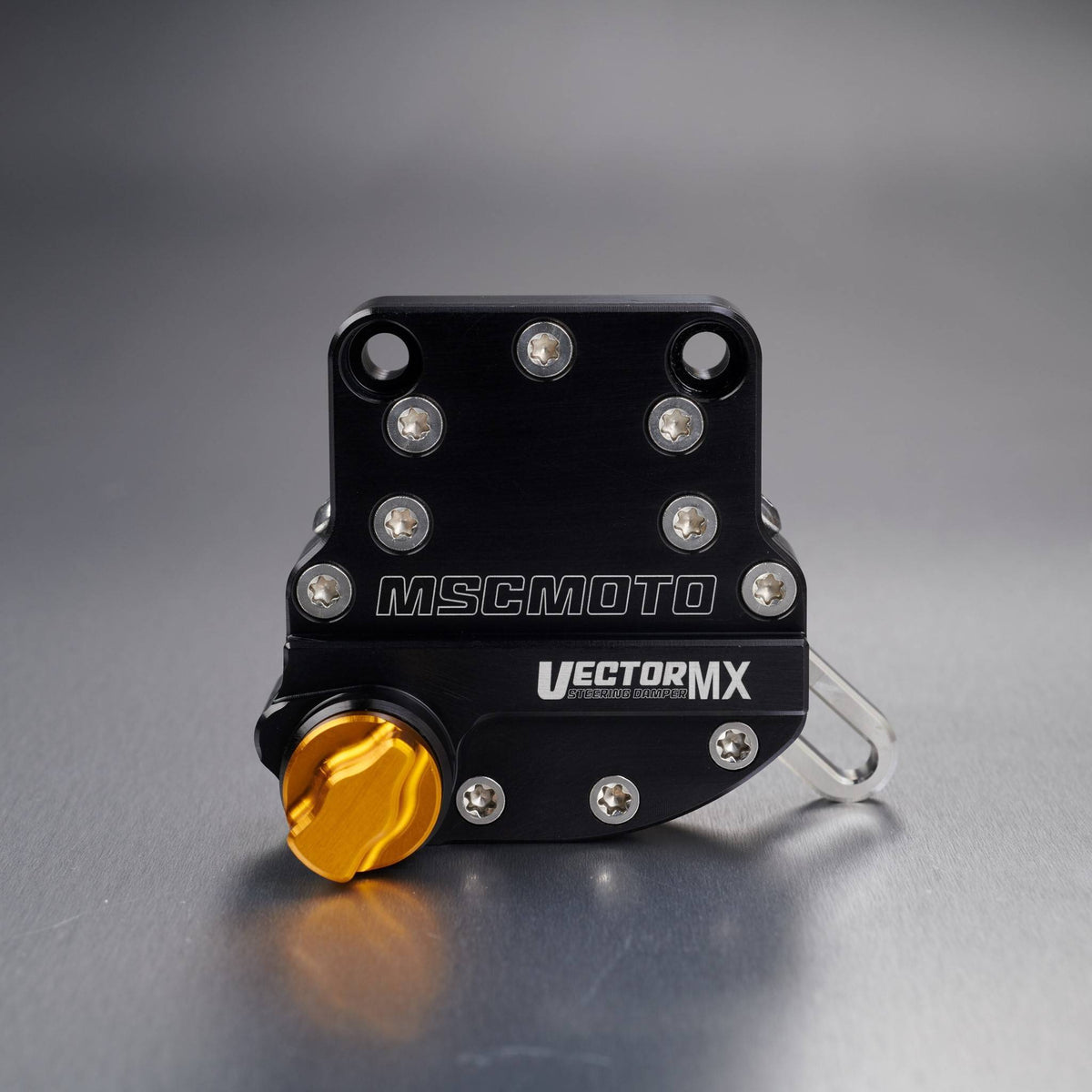 VectorMX Steering Damper Kit "Down Under" Mount (VEC0006) - HUSQVARNA	TC, HUSQVARNA FC, HUSQVARNA	FX, VEC0006, Husqvarna MSC Moto, vectormx, Steering Dampers - Imported and distributed in North & South America by Lindeco Genuine Powersports - Premier Powersports Equipment and Accessories for Motorcycle Enthusiasts, Professional Riders and Dealers.