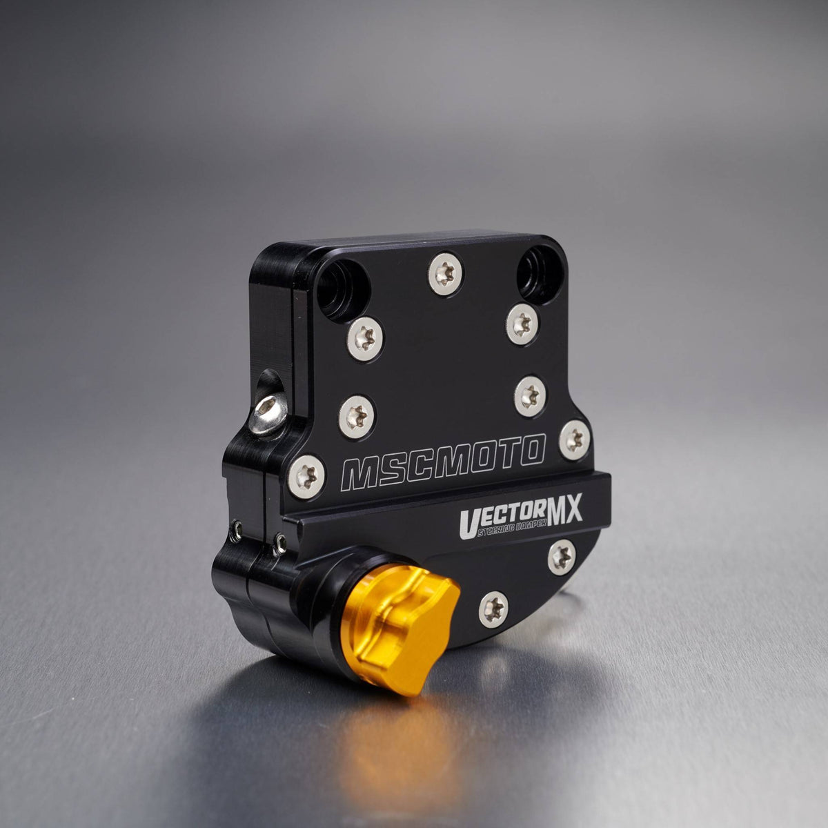 VectorMX Steering Damper Kit "Down Under" Mount (VEC0006) - HUSQVARNA	TC, HUSQVARNA FC, HUSQVARNA	FX, VEC0006, Husqvarna MSC Moto, vectormx, Steering Dampers - Imported and distributed in North & South America by Lindeco Genuine Powersports - Premier Powersports Equipment and Accessories for Motorcycle Enthusiasts, Professional Riders and Dealers.