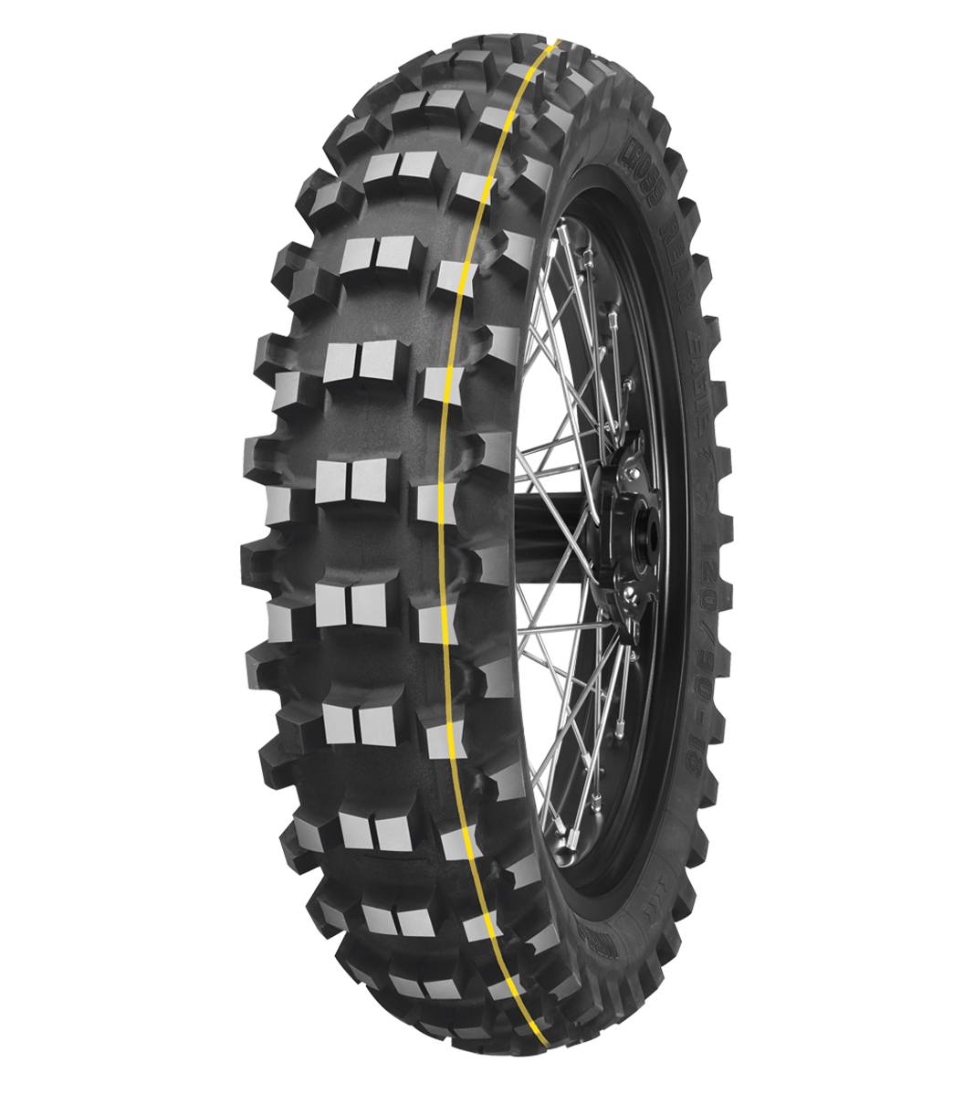 Mitas C-18 EAGLE 120/90-18 Enduro Competition Off-Road COUNTRY CROSS 65R Yellow Tube Rear Tire, 226555, 120/90-18, C-18 Eagle, Enduro, Enduro Competition, Off-Road, Rear, Tires - Imported and distributed in North &amp; South America by Lindeco Genuine Powersports - Premier Powersports Equipment and Accessories for Motorcycle Enthusiasts, Professional Riders and Dealers.