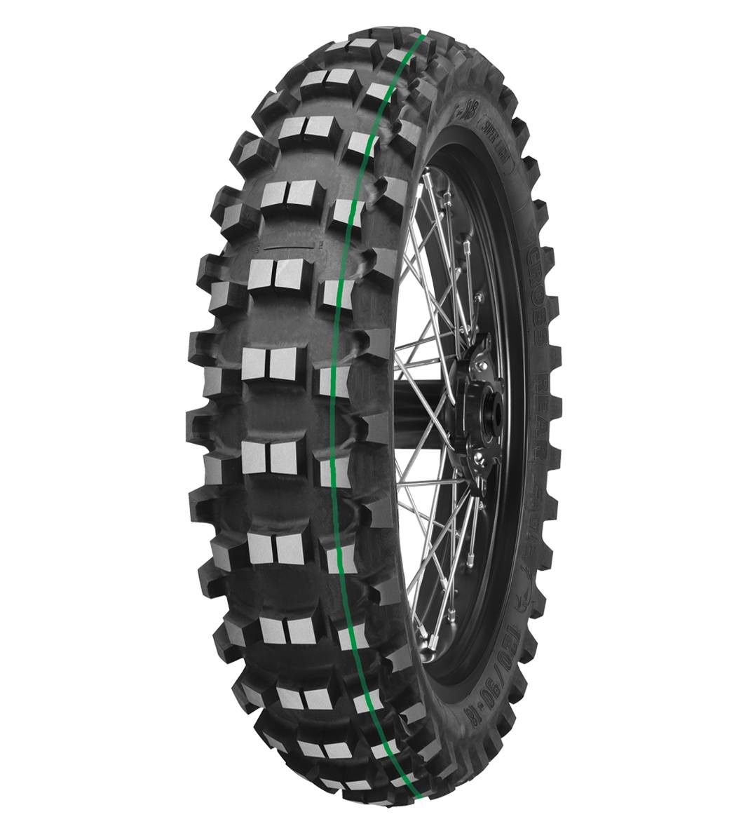 Mitas C-18 EAGLE 120/90-18 Enduro Competition Off-Road SUPER LIGHT 65R Green Tube Rear Tire, 226557, 120/90-18, C-18 Eagle, Enduro, Enduro Competition, Off-Road, Rear, Tires - Imported and distributed in North &amp; South America by Lindeco Genuine Powersports - Premier Powersports Equipment and Accessories for Motorcycle Enthusiasts, Professional Riders and Dealers.