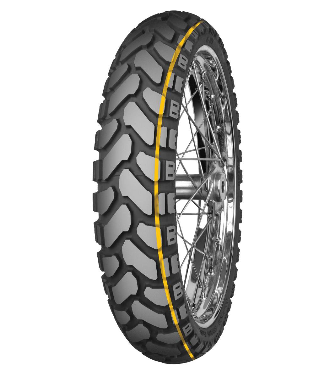 Mitas E-07+ ENDURO TRAIL 120/70B19 Trail ON Trail DAKAR 60T Yellow Tubeless Front Tire, 224142, 120/70B19, Adventure Touring, E Series, E-07+ Enduro Trail, Front, Trail, Trail ON, Tires - Imported and distributed in North &amp; South America by Lindeco Genuine Powersports - Premier Powersports Equipment and Accessories for Motorcycle Enthusiasts, Professional Riders and Dealers.