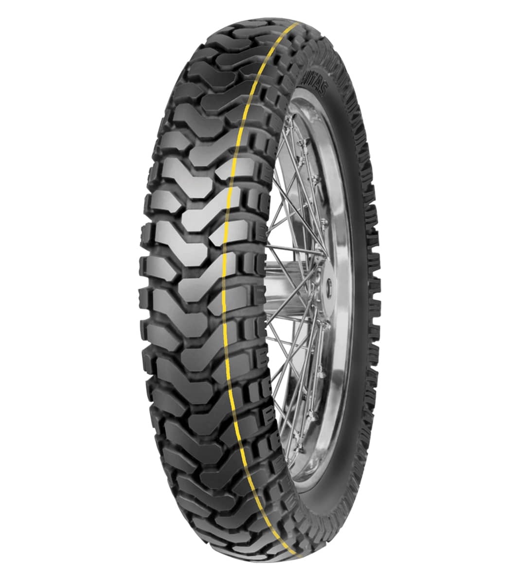 Mitas E-07 ENDURO 150/70-18 Trail OFF Trail DAKAR 70T Yellow Tubeless Rear Tire, 224405, 150/70-18, Adventure Touring, E Series, E-07 Enduro, Rear, Trail, Trail OFF, Tires - Imported and distributed in North &amp; South America by Lindeco Genuine Powersports - Premier Powersports Equipment and Accessories for Motorcycle Enthusiasts, Professional Riders and Dealers.