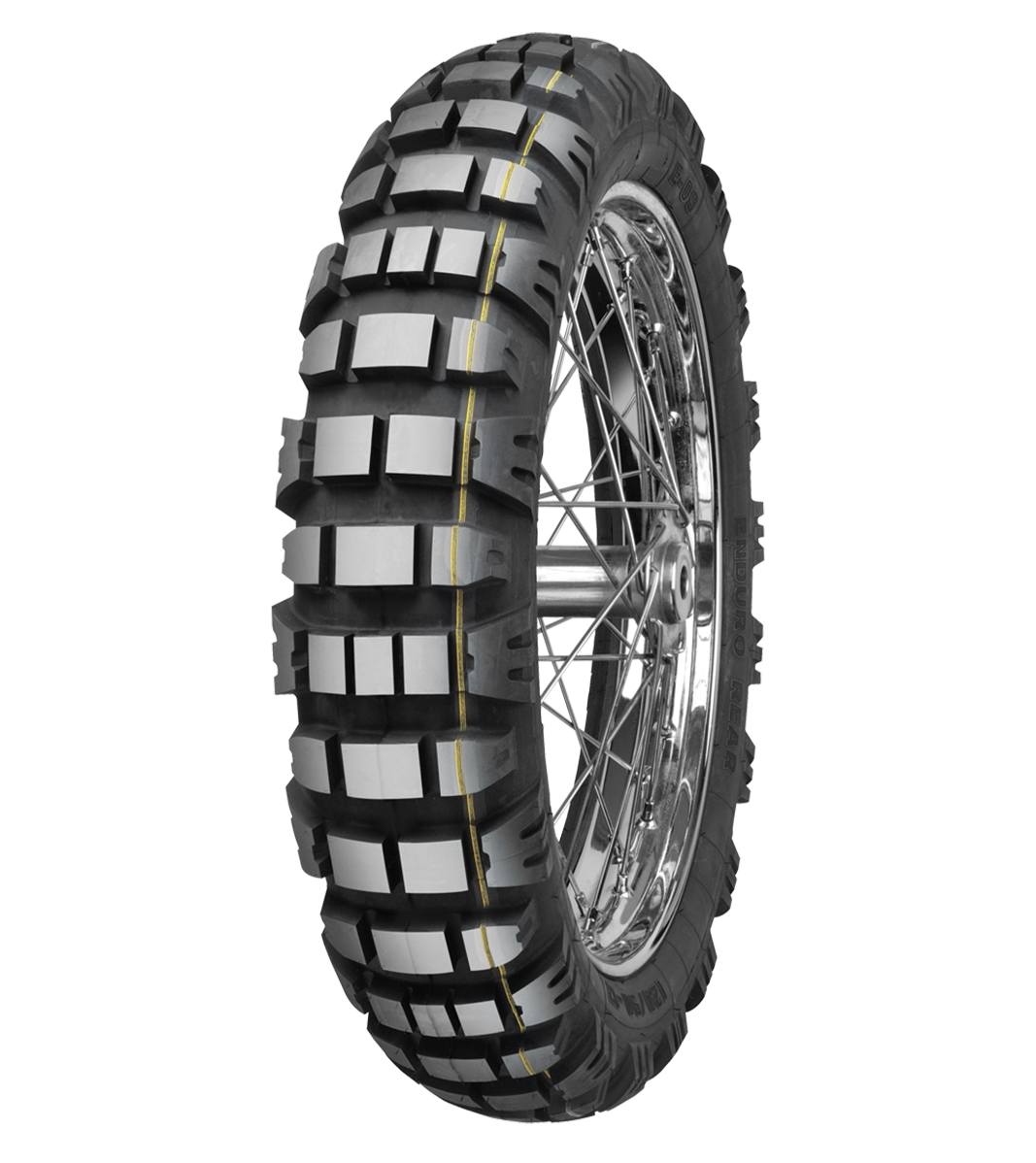 Mitas E-09 ENDURO 140/80-18 Trail OFF Trail DAKAR 70R Yellow Tubeless Rear Tire, 224176, 140/80-18, Adventure Touring, E Series, E-09 Enduro, Rear, Trail, Trail OFF, Tires - Imported and distributed in North & South America by Lindeco Genuine Powersports - Premier Powersports Equipment and Accessories for Motorcycle Enthusiasts, Professional Riders and Dealers.
