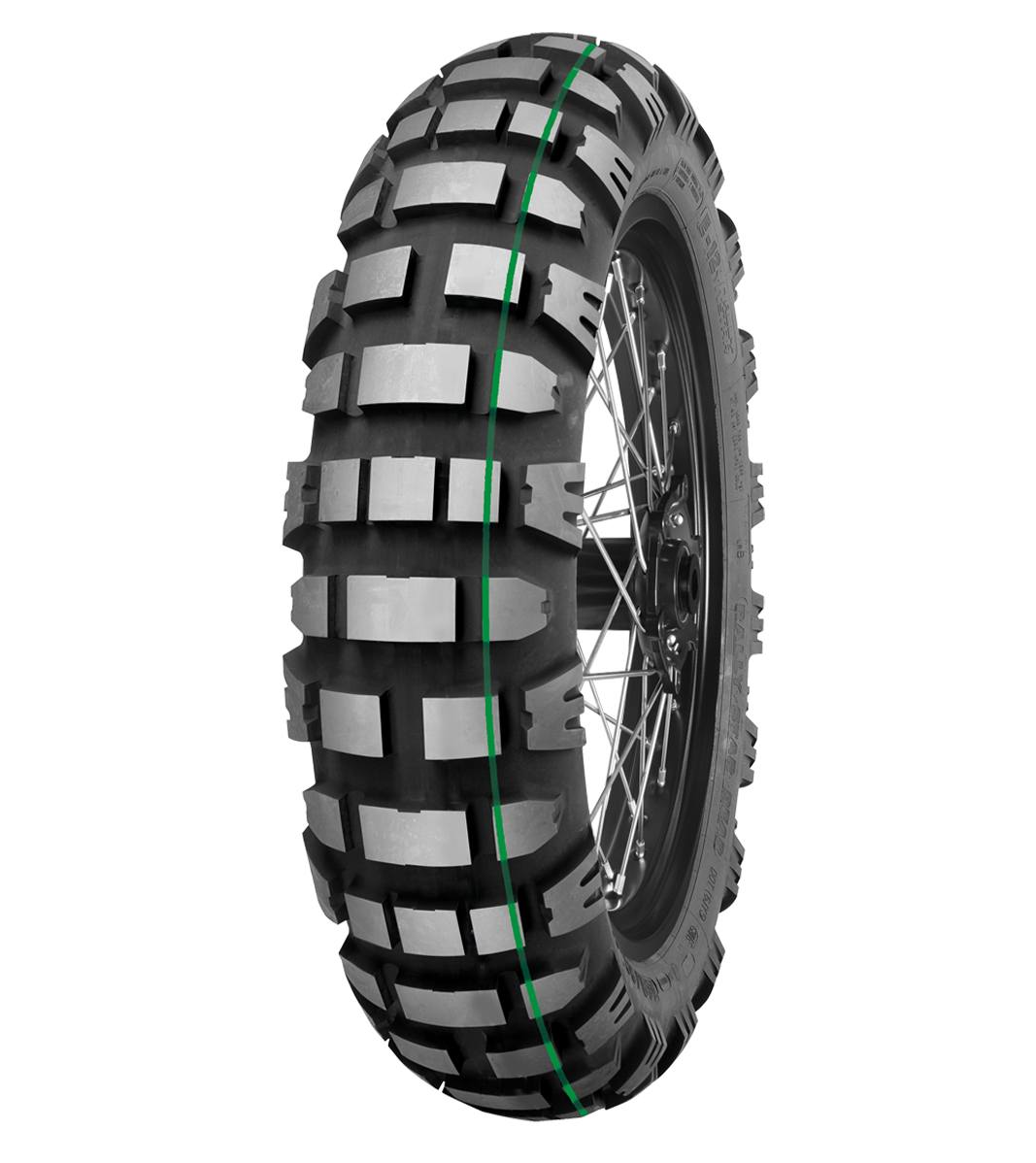Mitas E-12 Rally Star 140/80-18 Rally Off-Road 70R Green Tube Rear Tire, 224620, 140/80-18, Adventure Touring, E Series, E-12 Rally Star, Off-Road, Rally, Rear, Tires - Imported and distributed in North & South America by Lindeco Genuine Powersports - Premier Powersports Equipment and Accessories for Motorcycle Enthusiasts, Professional Riders and Dealers.