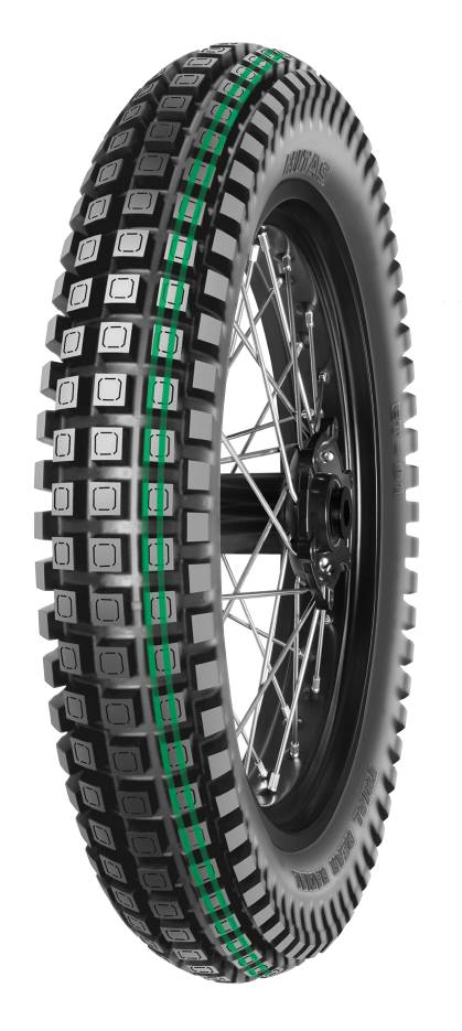 Mitas ET-01 Trial-X PRO 4.00-18 Trial Off-Road X PRO 64M 2 Green Tubeless Rear Tire, 224885, 4.00-18, E Series, ET-01 Trials-X PRO, Off-Road, Rear, Trials, Tires - Imported and distributed in North & South America by Lindeco Genuine Powersports - Premier Powersports Equipment and Accessories for Motorcycle Enthusiasts, Professional Riders and Dealers.