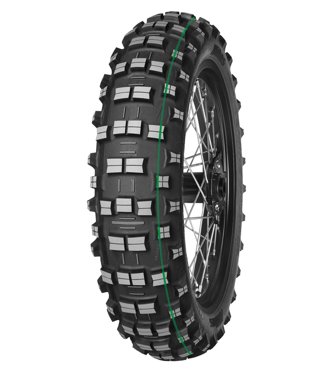 Mitas TERRA FORCE-EF 140/80-18 Enduro Competition Off-Road SUPER LIGHT 70M Green Tube Rear Tire, 226284, 140/80-18, Enduro Competition, Off-Road, Rear, Terra Force, Terra Force-EF, Trail, Tires - Imported and distributed in North & South America by Lindeco Genuine Powersports - Premier Powersports Equipment and Accessories for Motorcycle Enthusiasts, Professional Riders and Dealers.