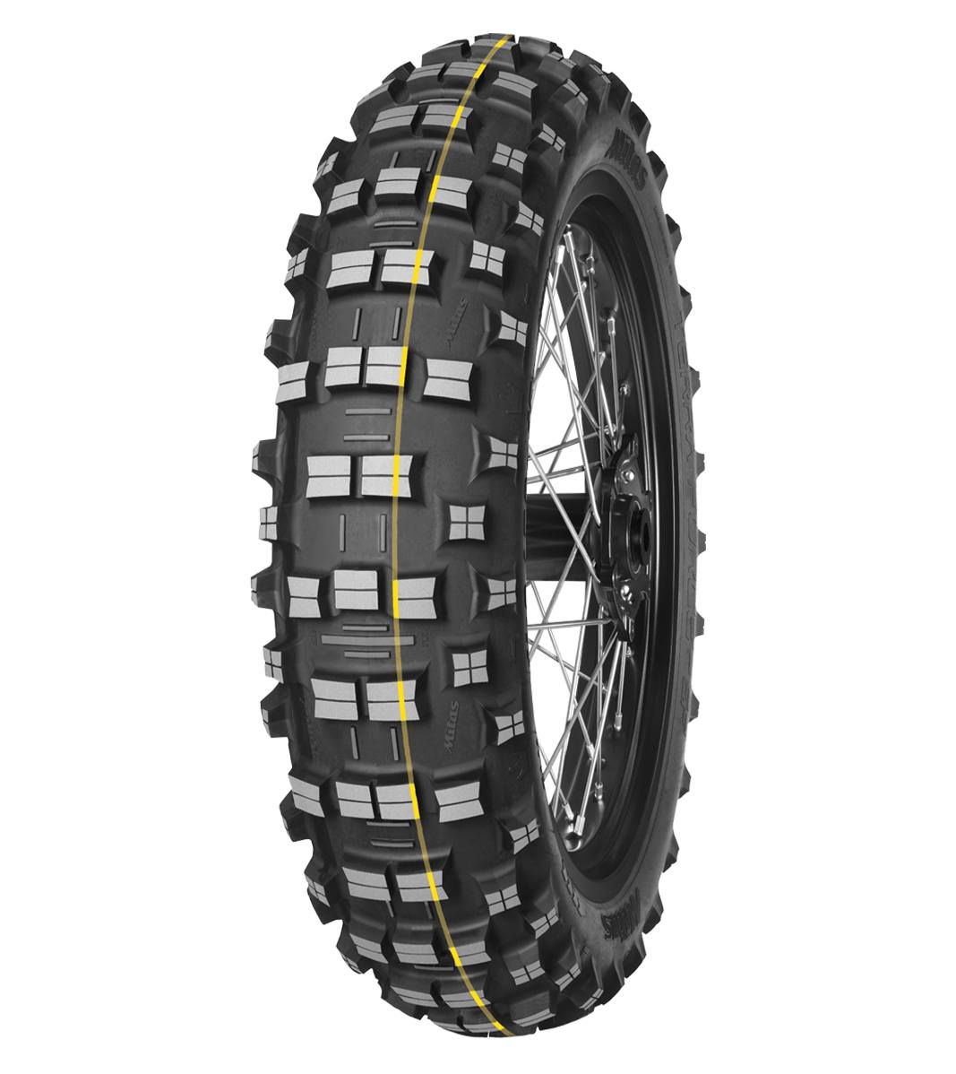 Mitas TERRA FORCE-EF 140/80-18 Enduro Competition Off-Road SUPER 70R Yellow Tube Rear Tire, 226283, 140/80-18, Enduro Competition, Off-Road, Rear, Terra Force, Terra Force-EF, Trail, Tires - Imported and distributed in North &amp; South America by Lindeco Genuine Powersports - Premier Powersports Equipment and Accessories for Motorcycle Enthusiasts, Professional Riders and Dealers.
