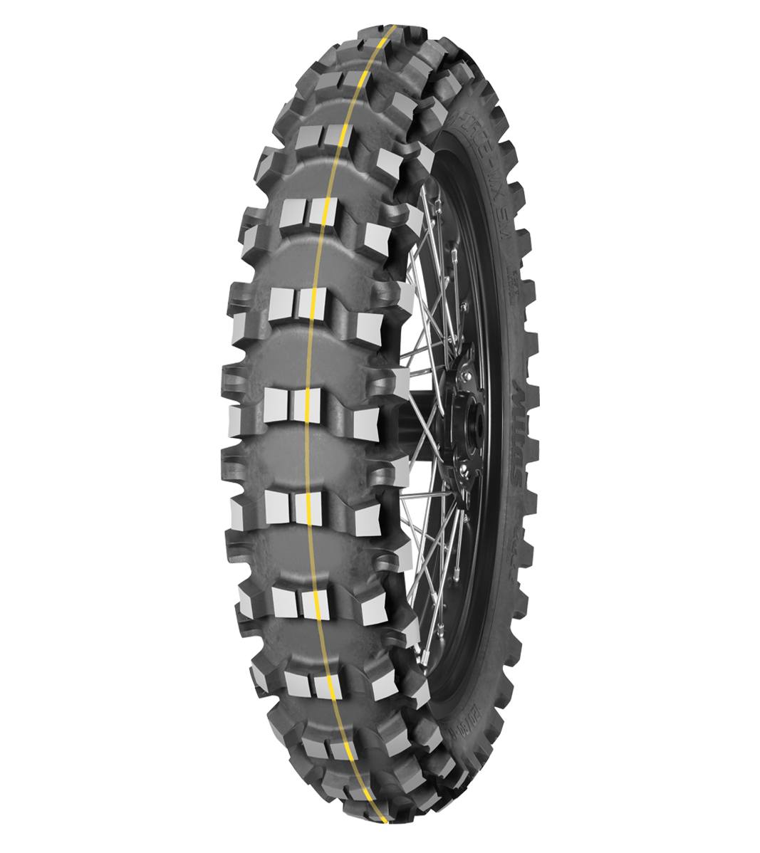 Mitas TERRA FORCE-MX SM 120/90-18 Enduro Competition Off-Road COUNTRY CROSS 65M Yellow Tube Rear Tire, 226550, 120/90-18, Enduro Competition, Off-Road, Rear, Terra Force, Terra Force-MX SM, Trail, Tires - Imported and distributed in North & South America by Lindeco Genuine Powersports - Premier Powersports Equipment and Accessories for Motorcycle Enthusiasts, Professional Riders and Dealers.