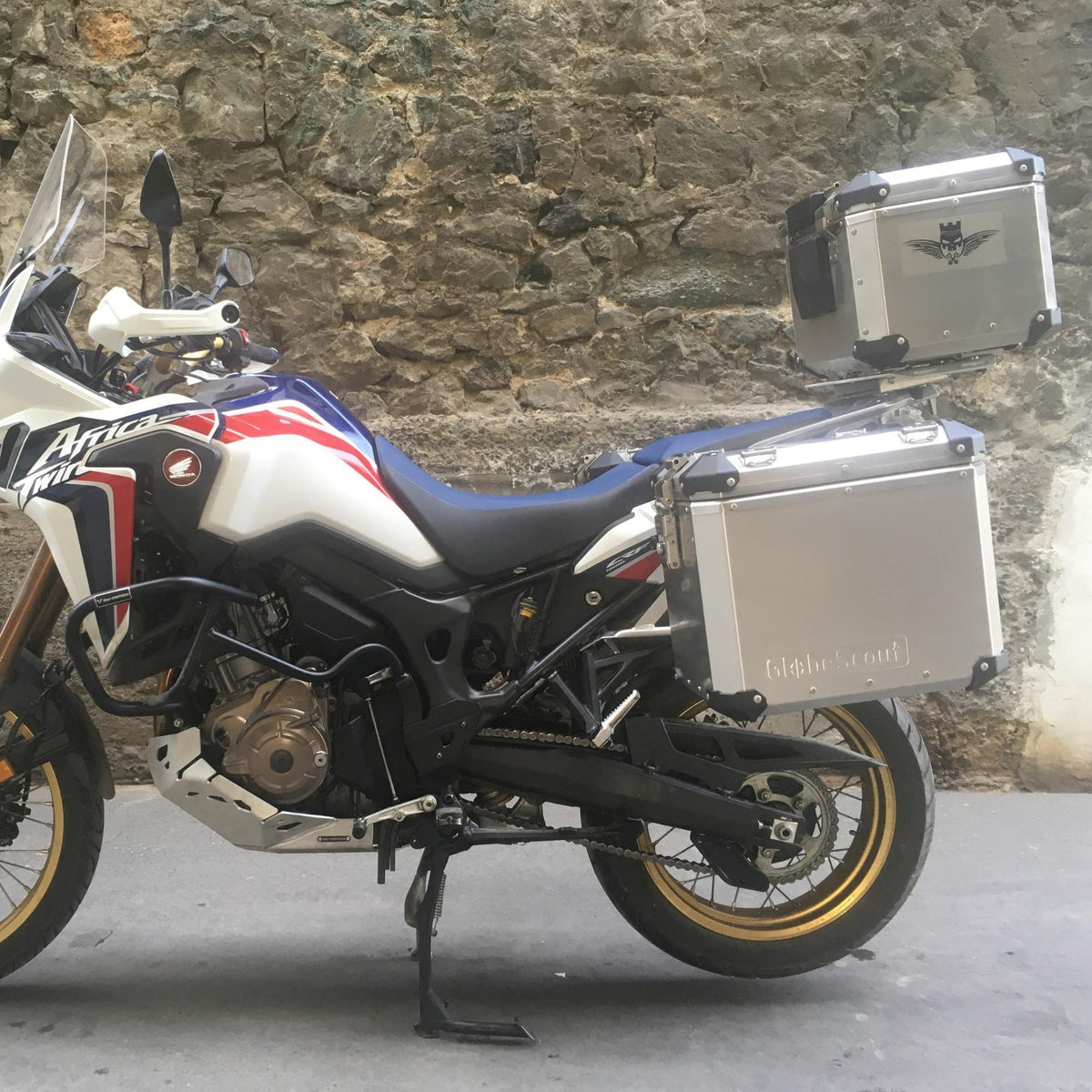XPAN+ Aluminum Side Case Set, Honda CRF1000 L / CRF1100 L Africa Twin and Africa Twin ADV Sports ES (2016 - 2021), KTM 1290 Super Adventure (2021), 2.02.02301, adventure bike luggage, adventure motorcycle panniers, aluminum side cases, GlobeScout motorcycle luggage, GlobeScout XPAN+, Honda, Honda CRF1000 L Africa Twin, Honda CRF1000 L Africa Twin ADV Sports ES, Honda CRF1100 L Africa Twin, Honda CRF1100 L Africa Twin ADV Sports ES, KTM, KTM 1290 Super Adventure, Side Case Sets, XPAN+, Side Case Sets - Impor