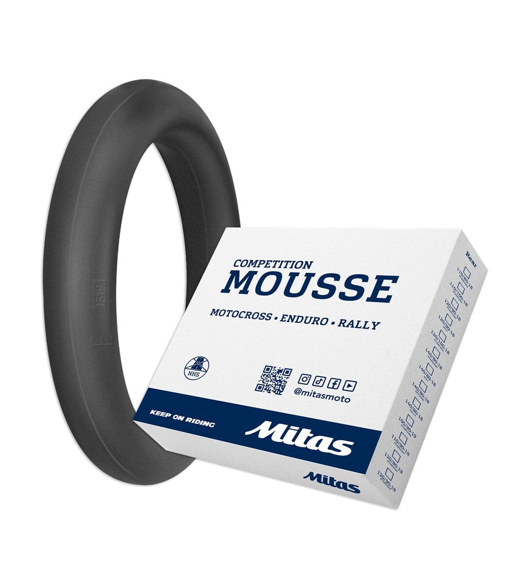 Mitas CYLINDRICAL 140/80-18 STANDARD Rear Mousse Motorcycle Tires Mitas 